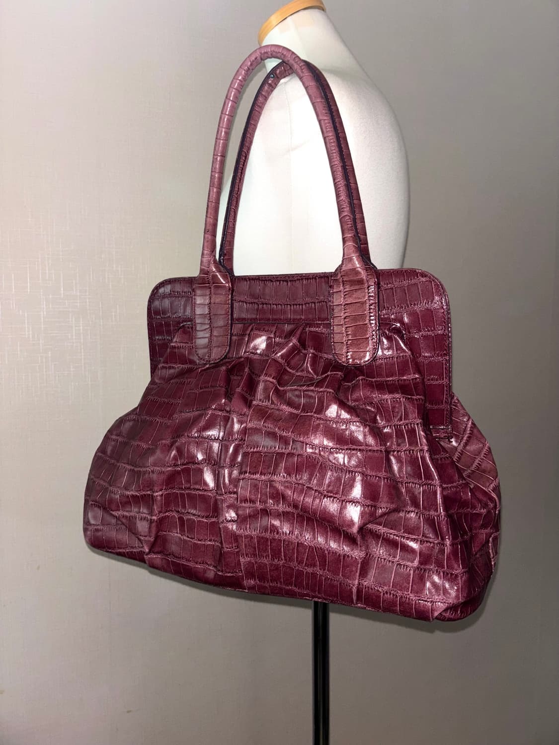 Vintage pink leather shoulder bag 상품이미지2