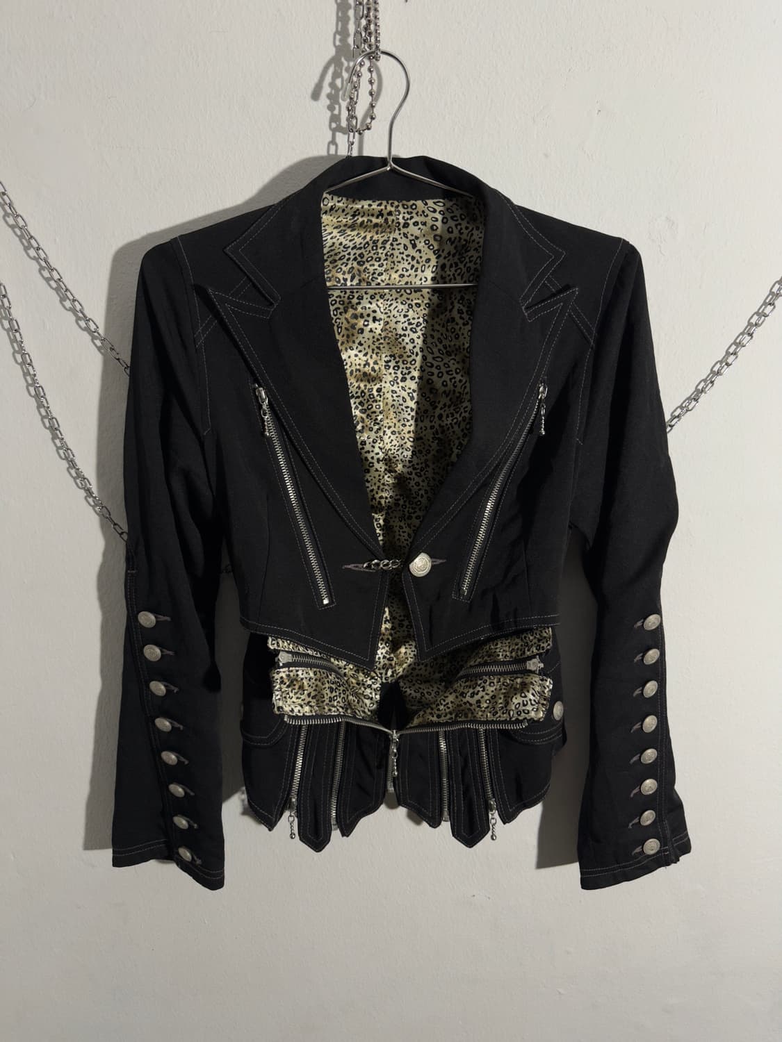 japanese vkei 코르셋 멀티지퍼 자켓 상품이미지3