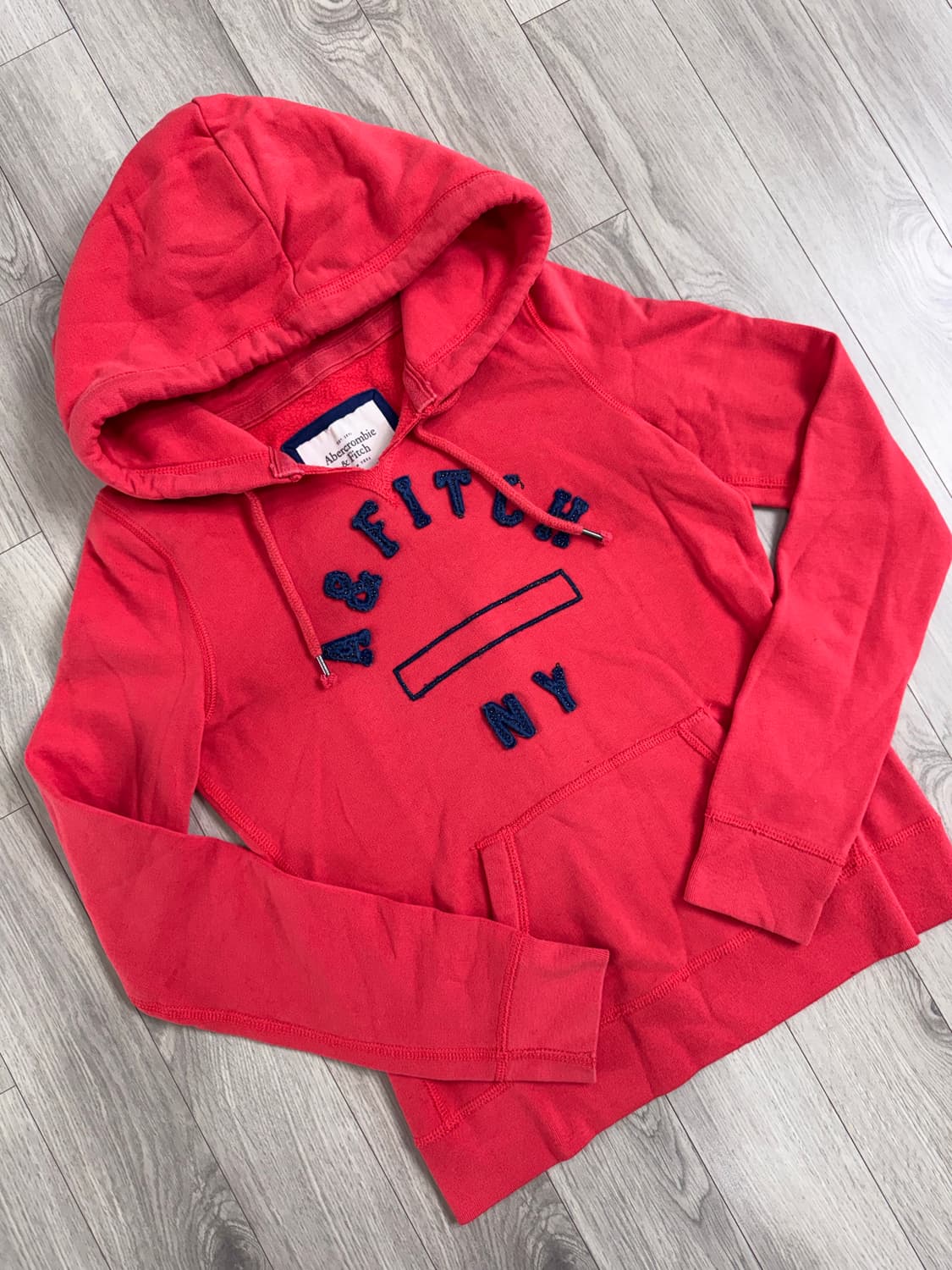 아베크롬비 아치로고 후드티 레드 상품이미지2