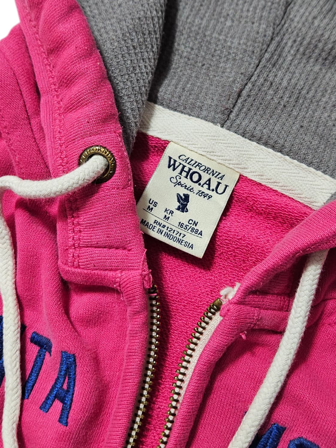 후아유 핑크 딸기우유 후드집업 M 상품이미지4