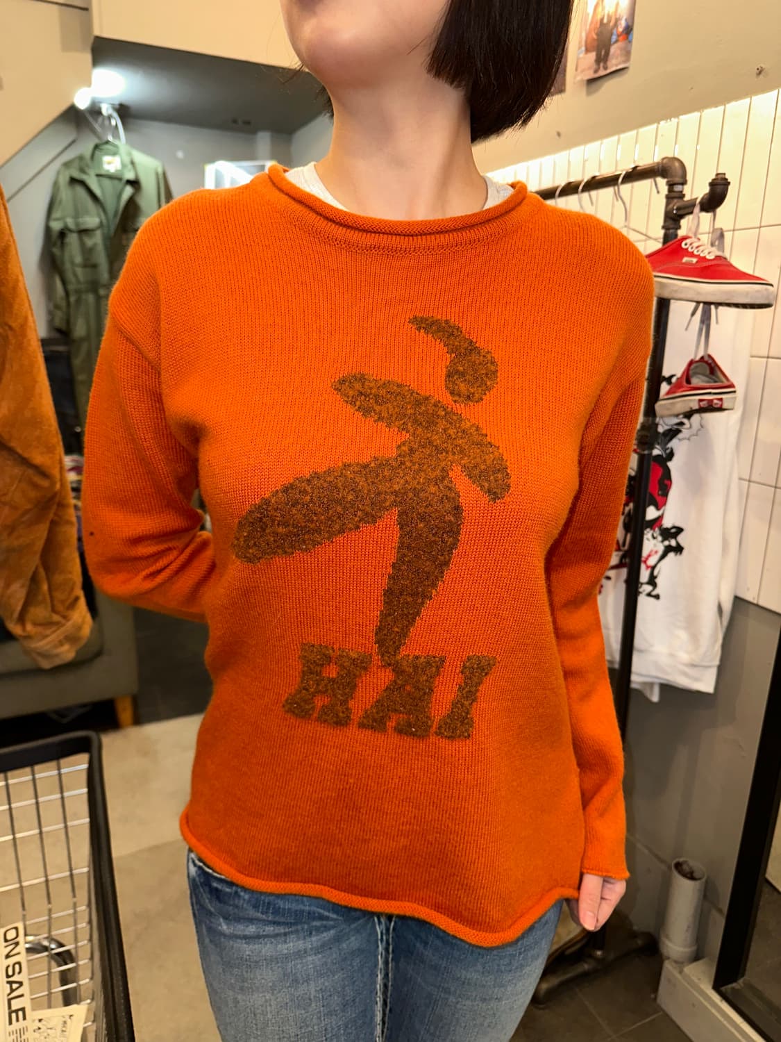 90’s Issey Miyake Hai sporting logo knit 상품이미지3