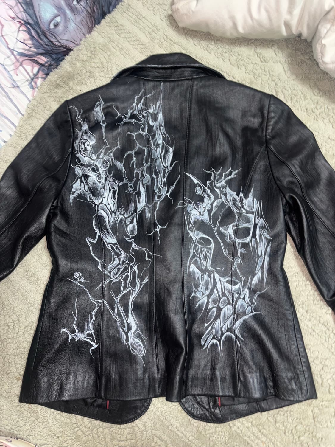 커스텀 양가죽 원버튼레더자켓 상품이미지1