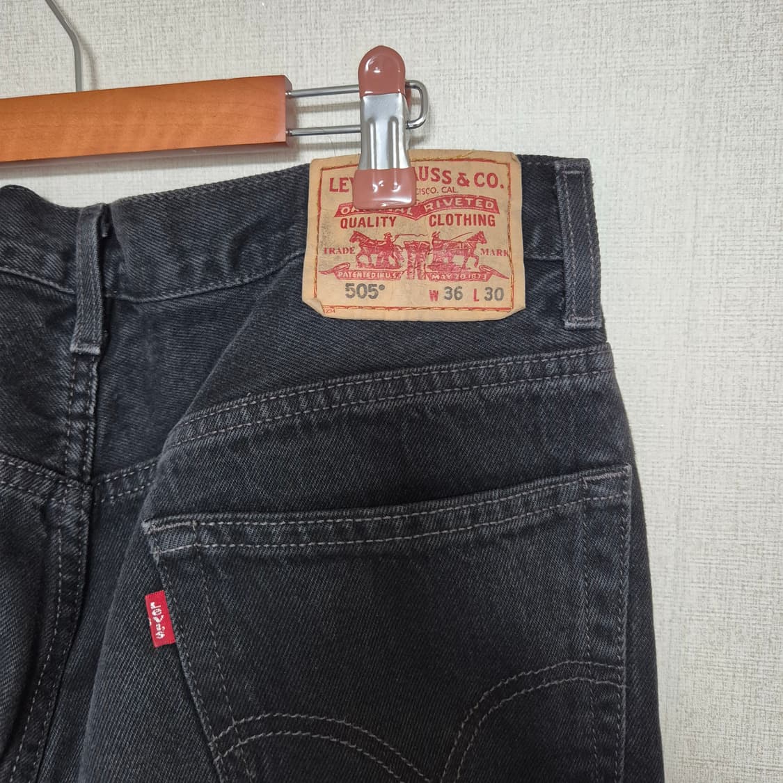 00's 리바이스 levis 505 흑청데님 black jeans 상품이미지5