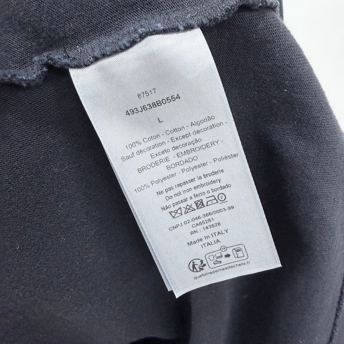 [S+급/L] 24ss 디올 x 스톤아일랜드 로고 반팔 티셔츠 상품이미지6