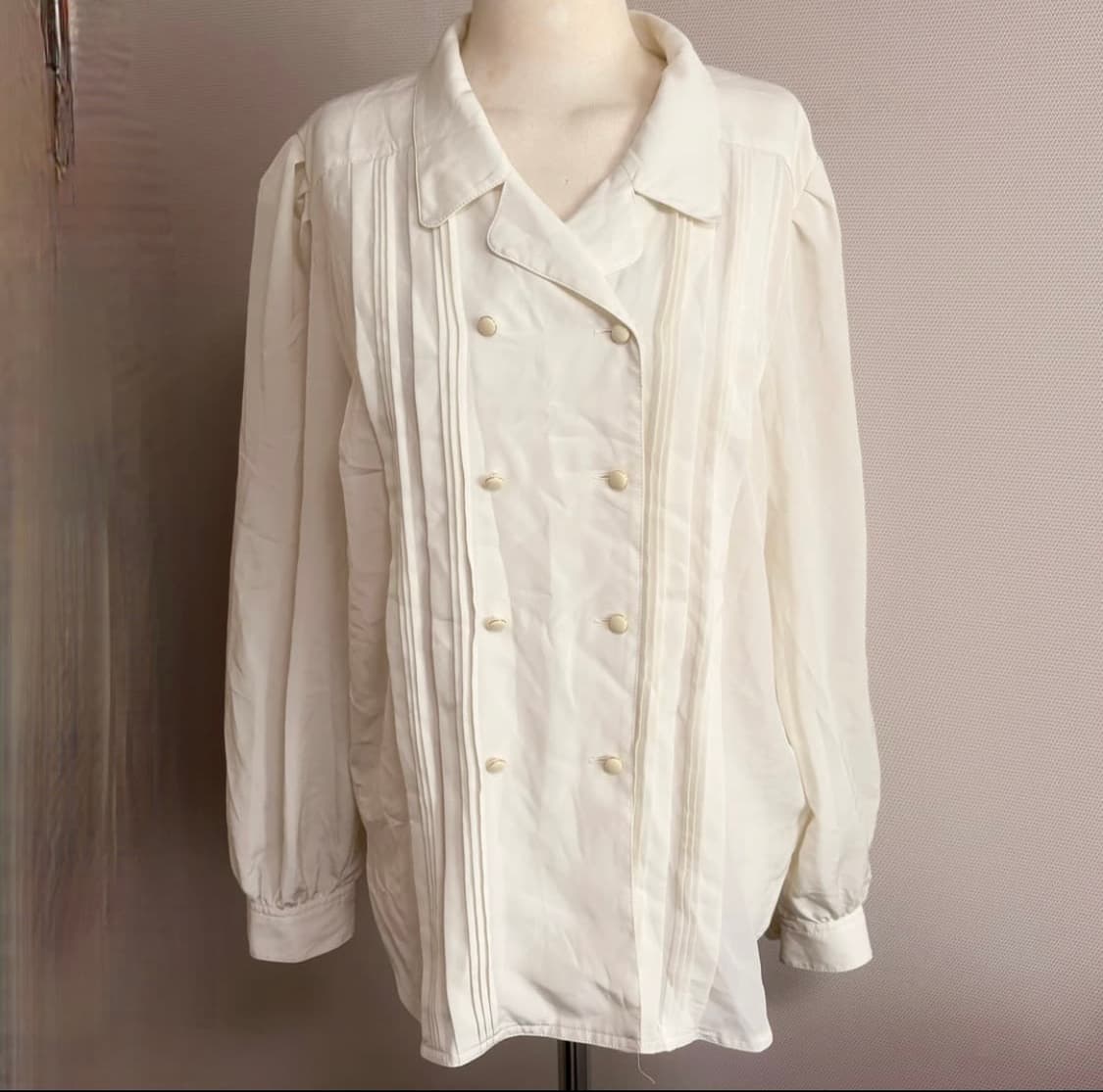 빈티지 프릴 블라우스 나폴레옹 레이스 럽캔 파우닝 상품이미지1