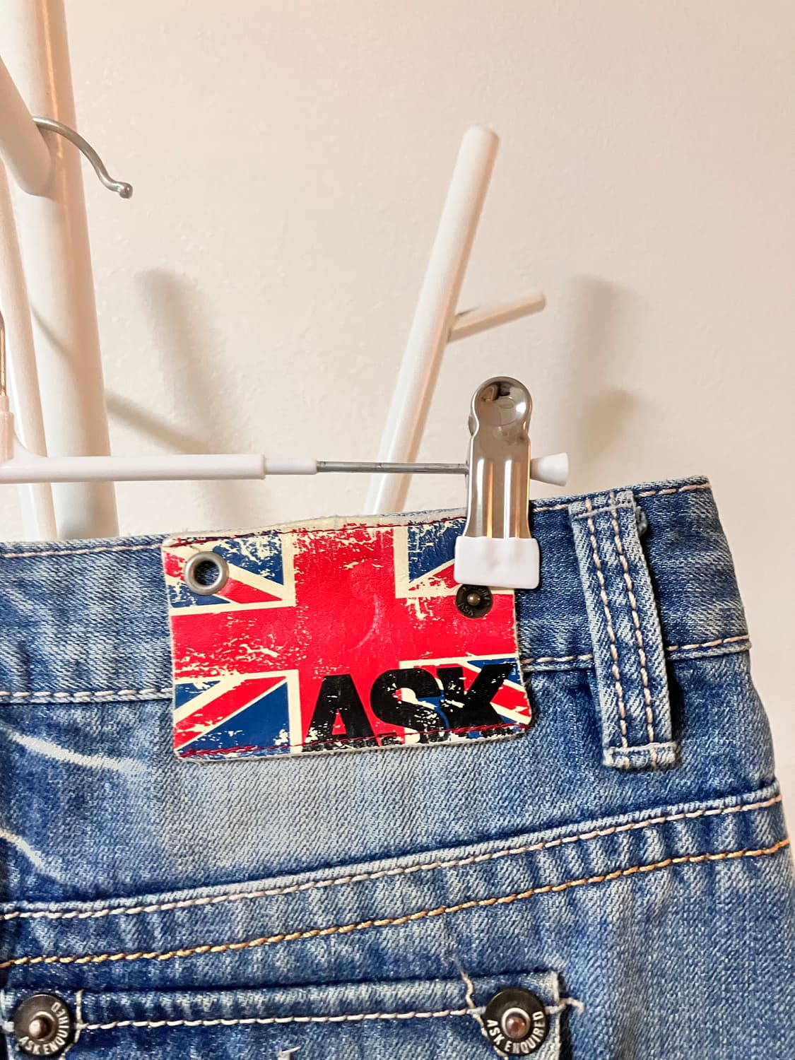 Ask 에스크 유니언잭 미니스커트 데님스커트 오네갸루 그런지  y2k 상품이미지2