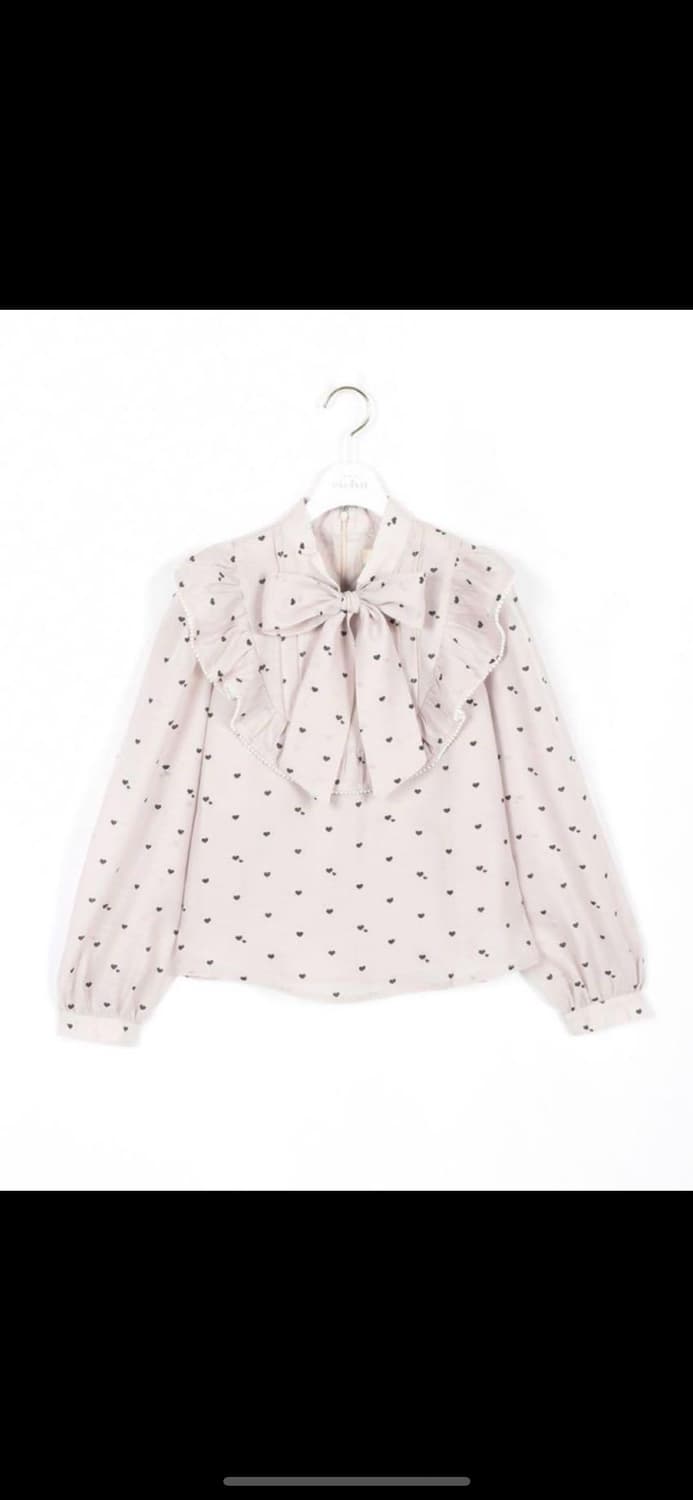 Evelyn 에블린 보우 타이 블라우스 양산형 지뢰계 스나계 걸리 상품이미지1