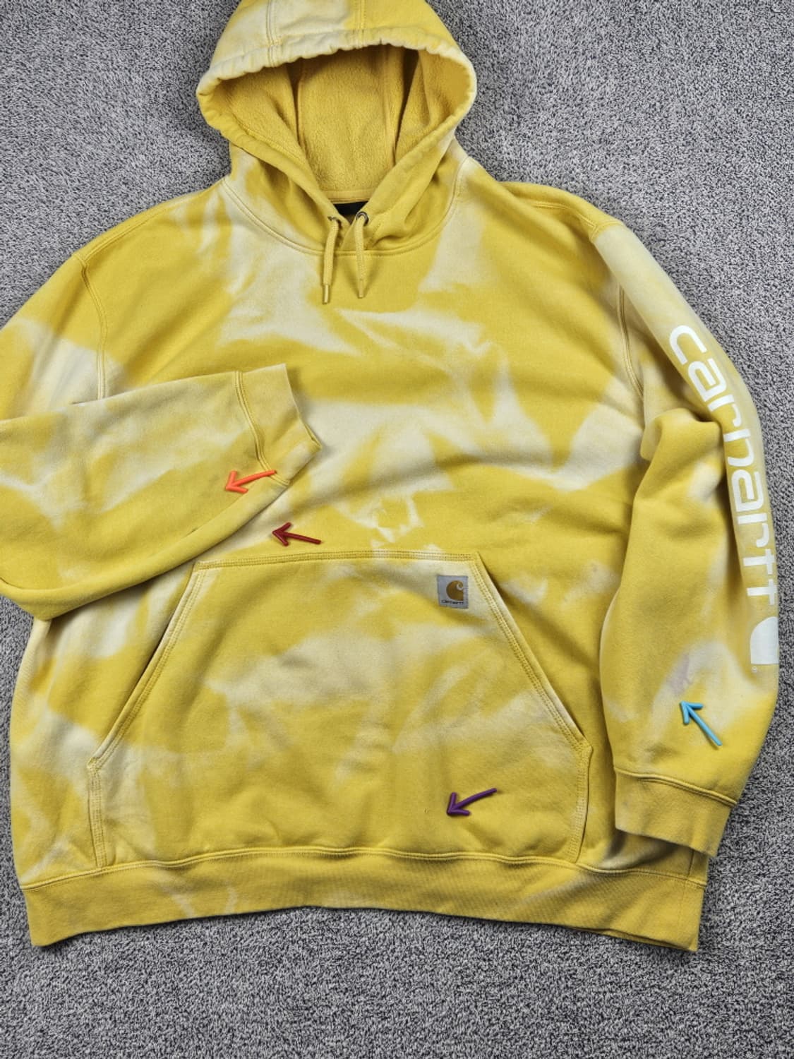 칼하트 다잉 워시드 커스텀 스웻 후드 티셔츠 ( 3XL ) / 10133 상품이미지6