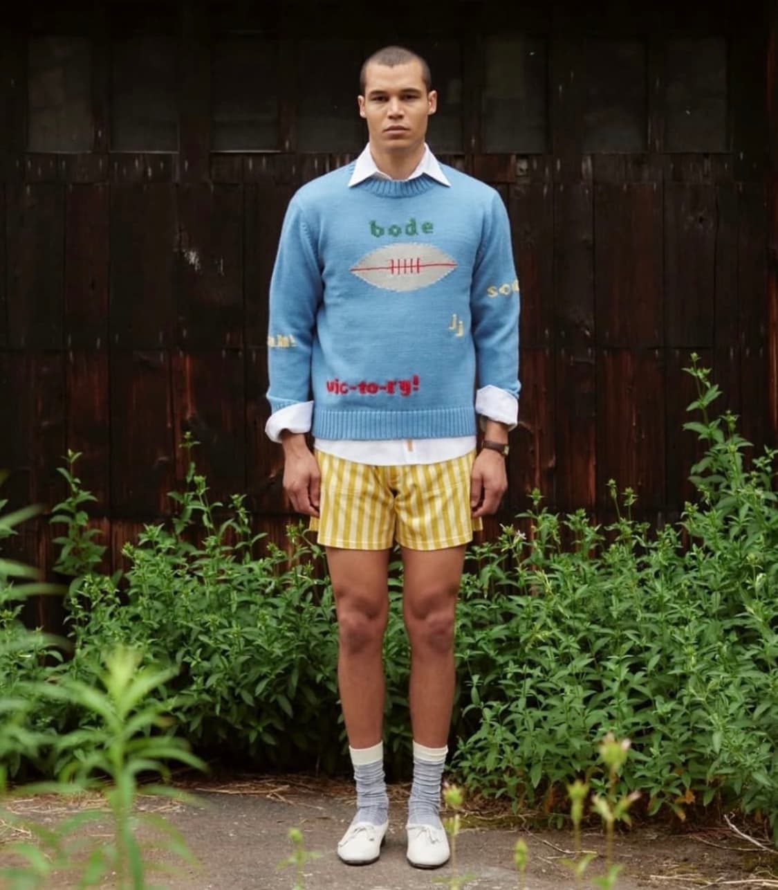 (L,XL) Bode 보디 스피릿 스웨터 블루 상품이미지4
