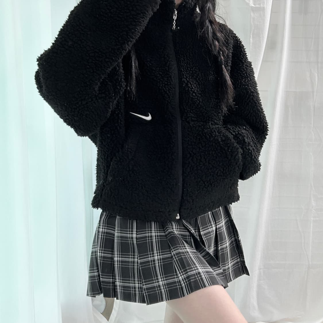 나이키 빅스우시 쉐르파 크롭 집업 상품이미지3