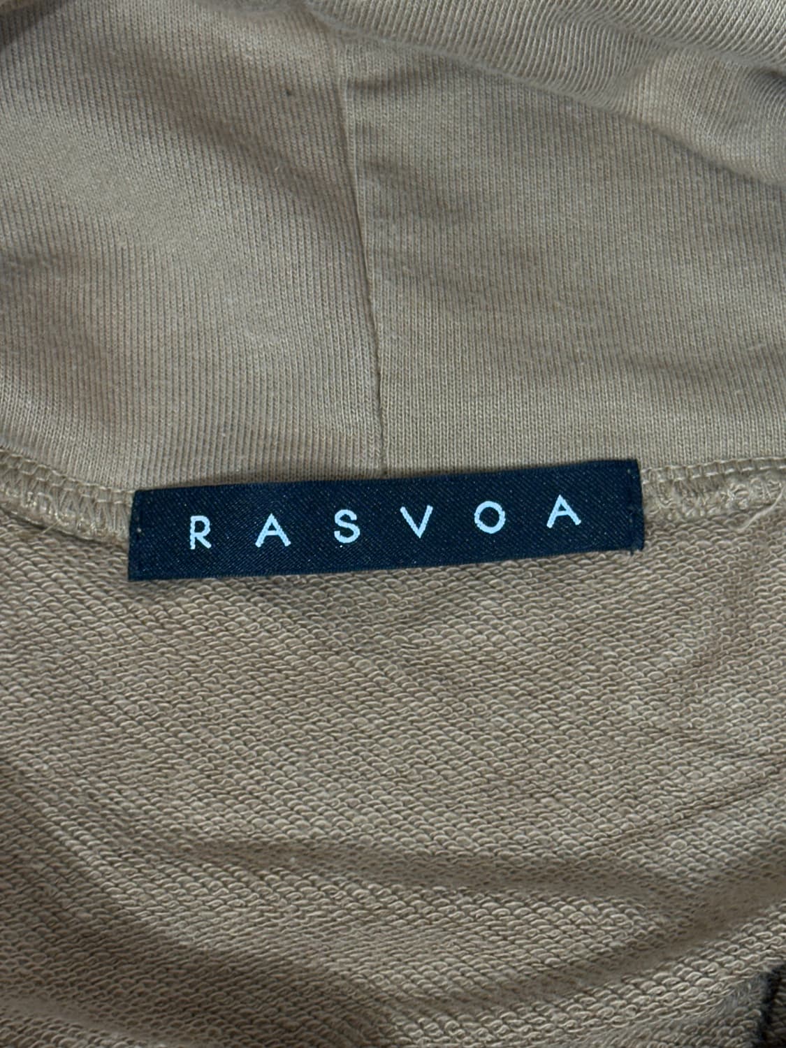 빈티지 베이지 블랙 로고 후드티 F 상품이미지7