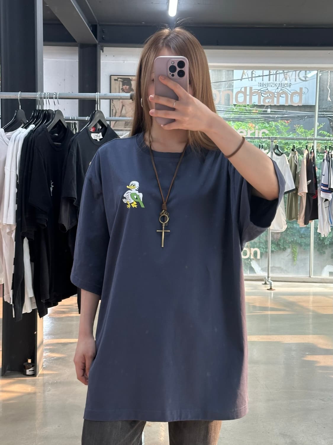 팔라스 25Ss 덕 오프 반팔티 네이비 상품이미지4