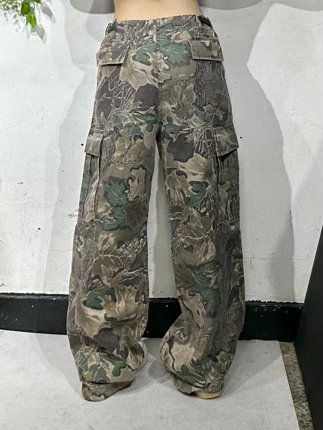 90s 빈티지 베이지 리얼트리 와이드 프린팅 카고 팬츠 헌팅 바지  상품이미지3
