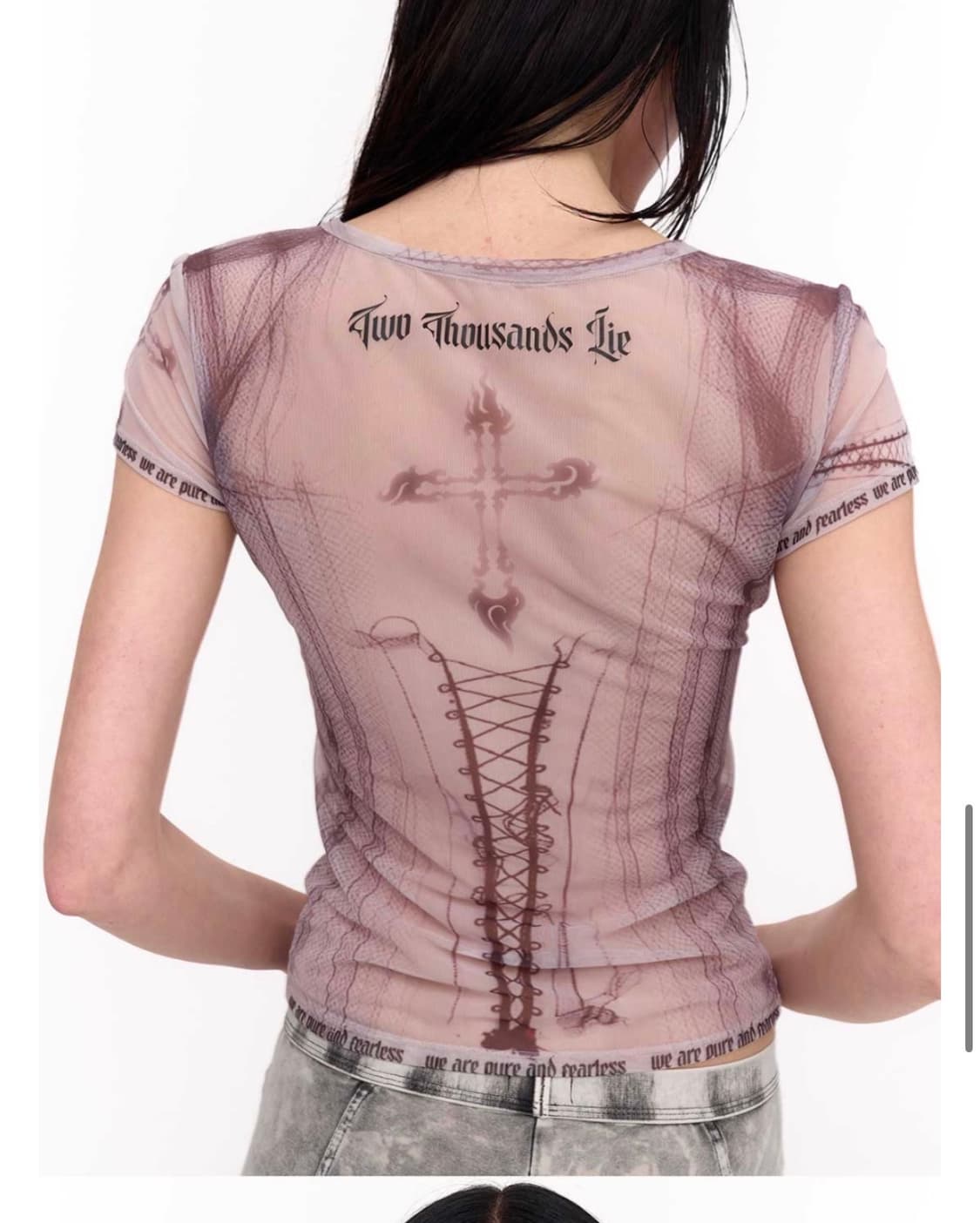 2000 Archives GUNS AND ROSES MESH TOP 상품이미지2