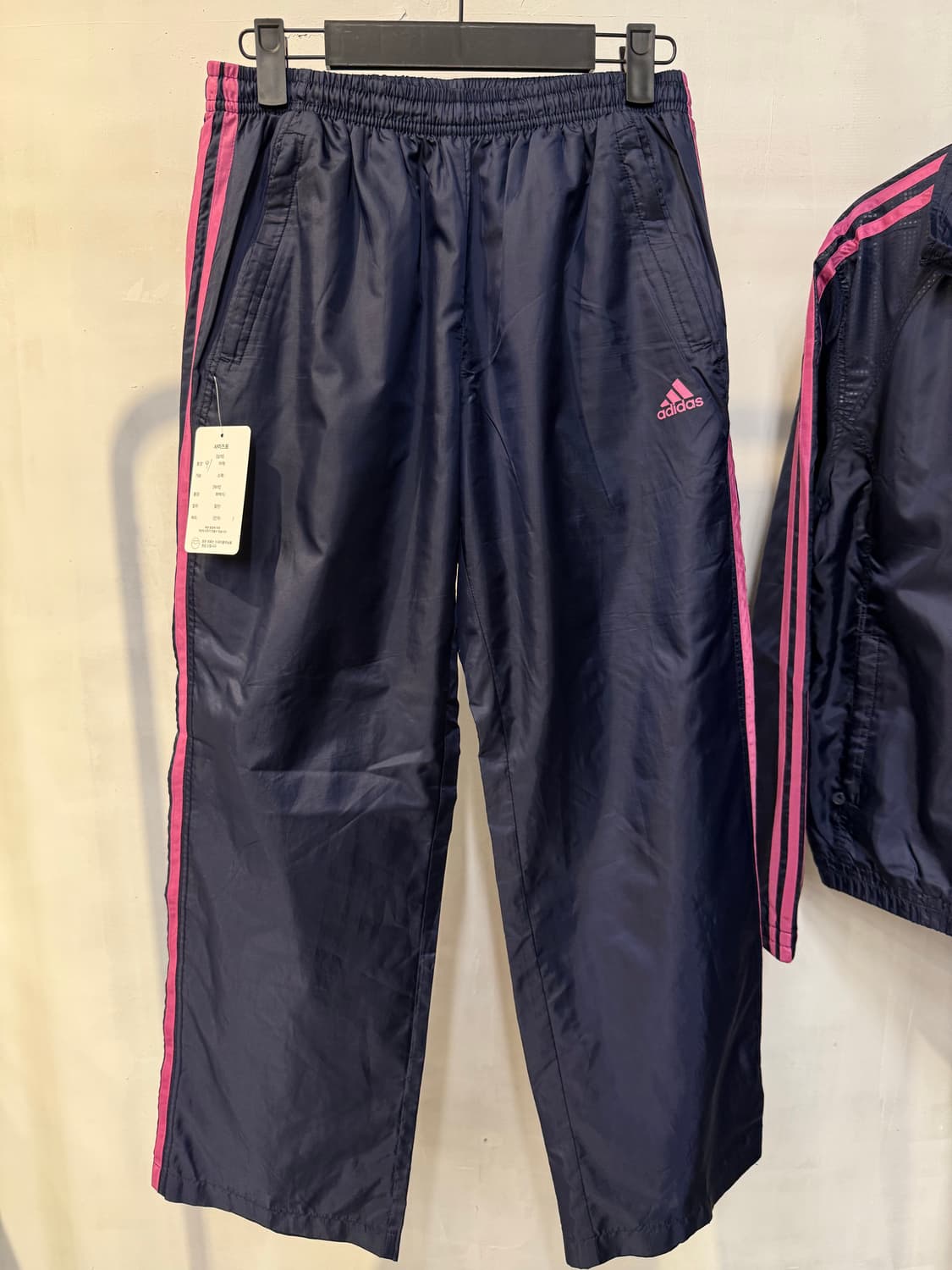 아디다스 퍼플,네이비 바람막이 세트 상품이미지4