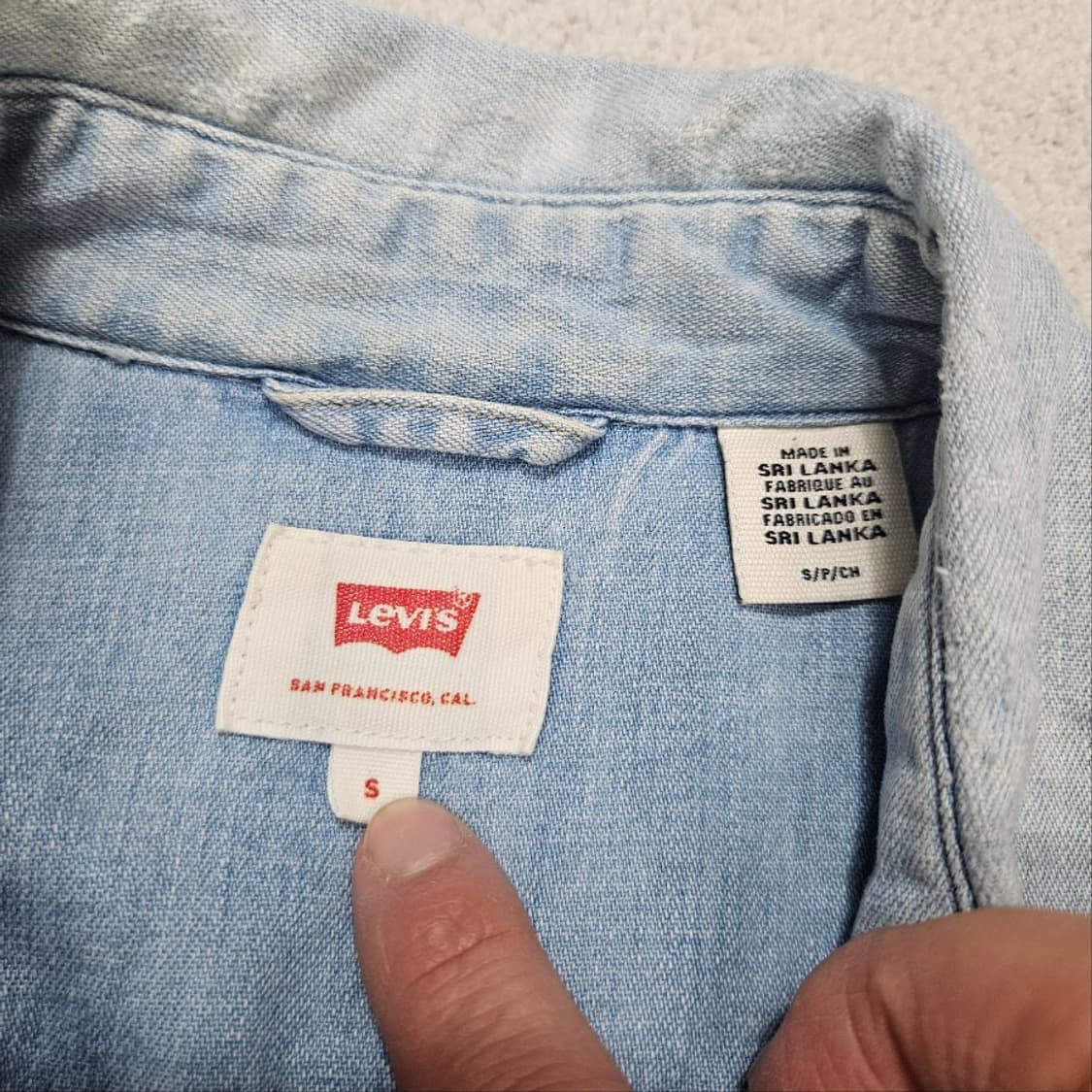 리바이스 체인스티치 웨스턴 셔츠 S 상품이미지4