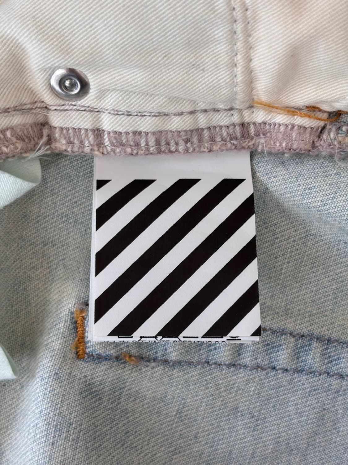 Vintage Off White Denim skirt 상품이미지7
