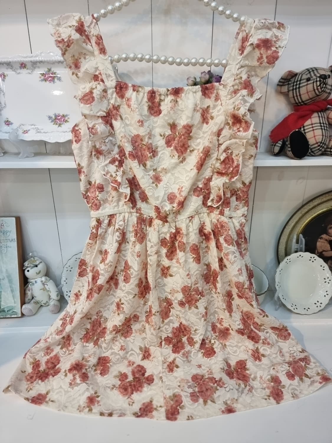 LIZ LISA 리즈리사 로즈 레이스 오버레이 원피스 상품이미지6