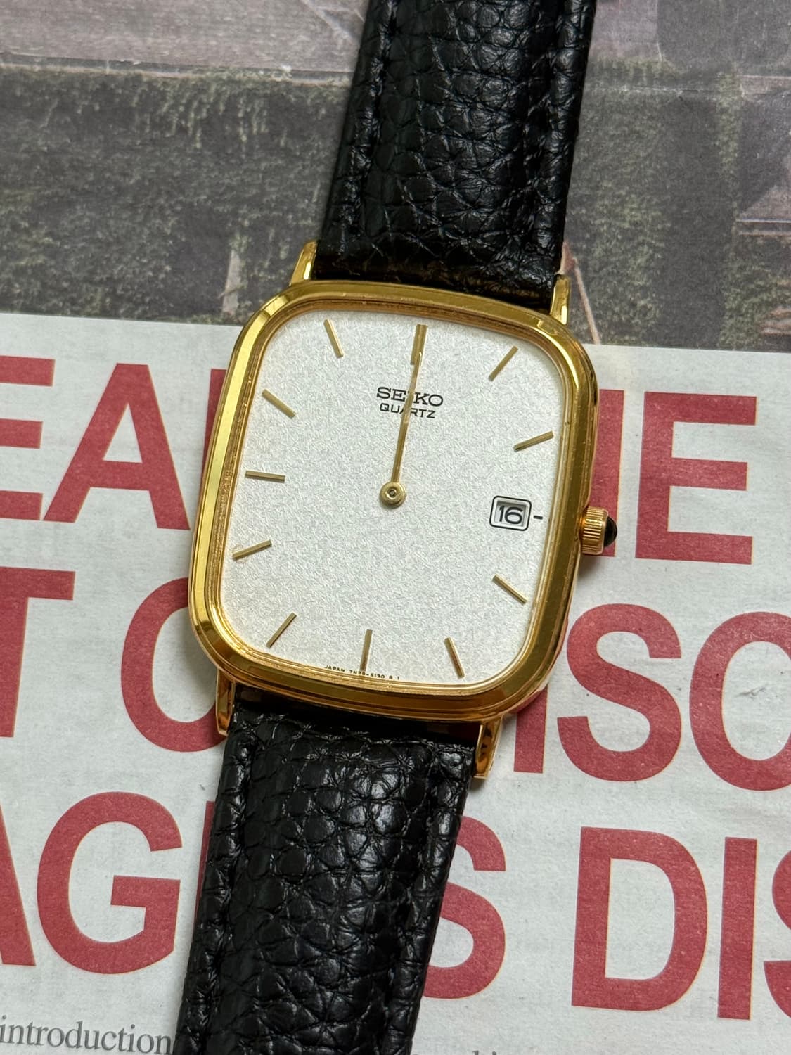 Seiko 세이코 스노우 플래이크 스퀘어 쿼츠 상품이미지1