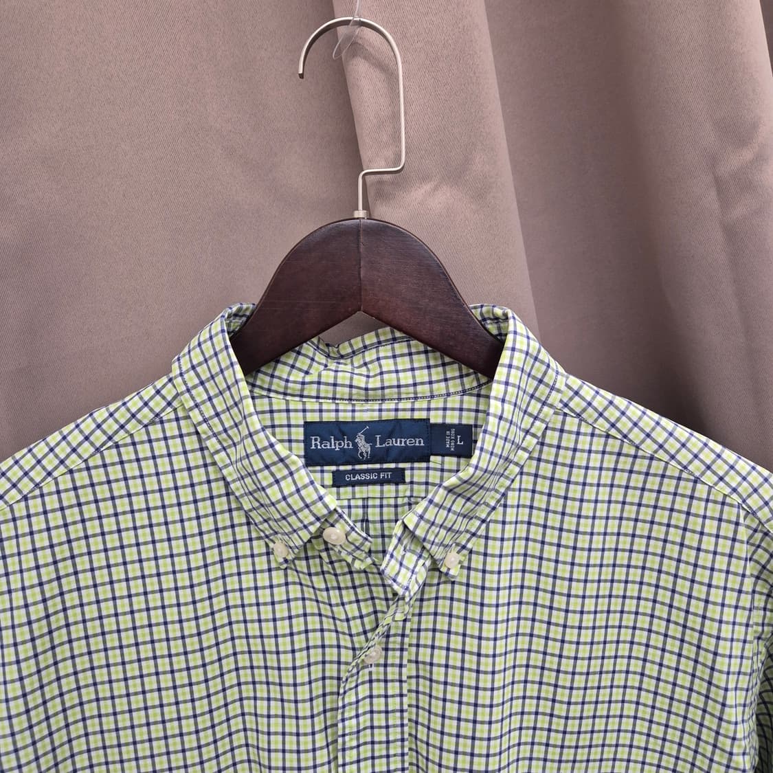 폴로 랄프로렌 클래식핏 체크 셔츠 L 상품이미지3