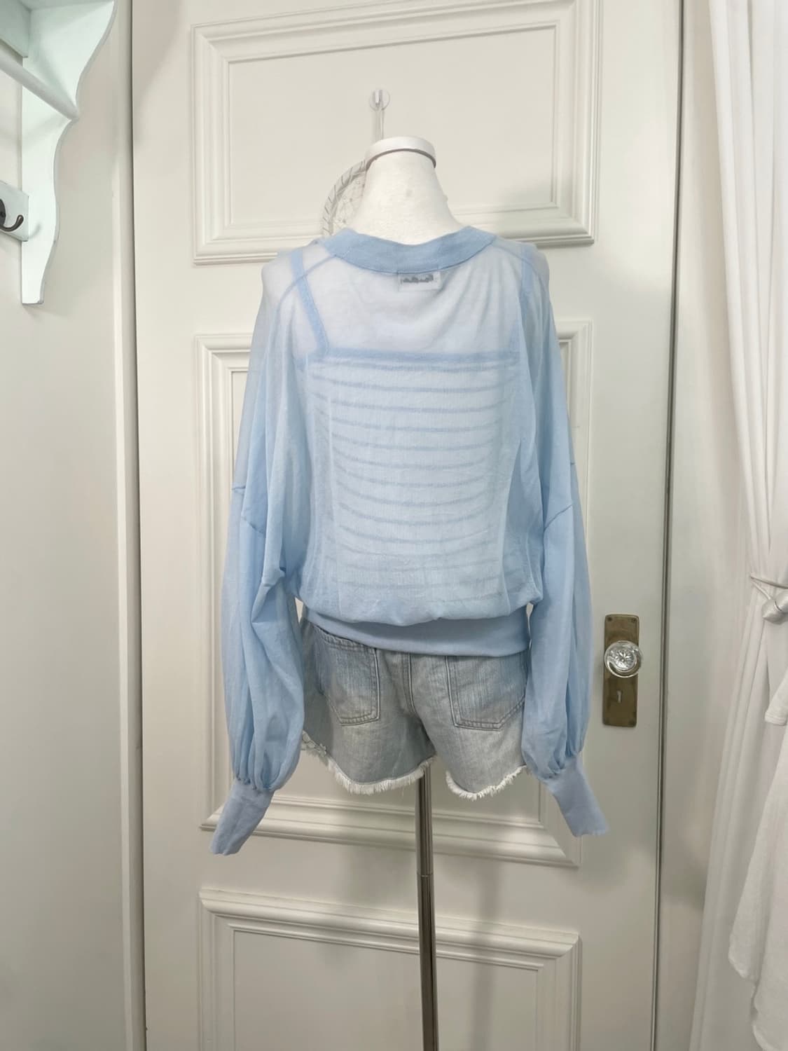 sky blue summer cardigan&stripe summer s 상품이미지3