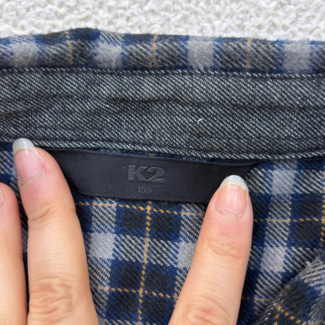 105 K2 체크 패턴 남성 셔츠 0403E 상품이미지3