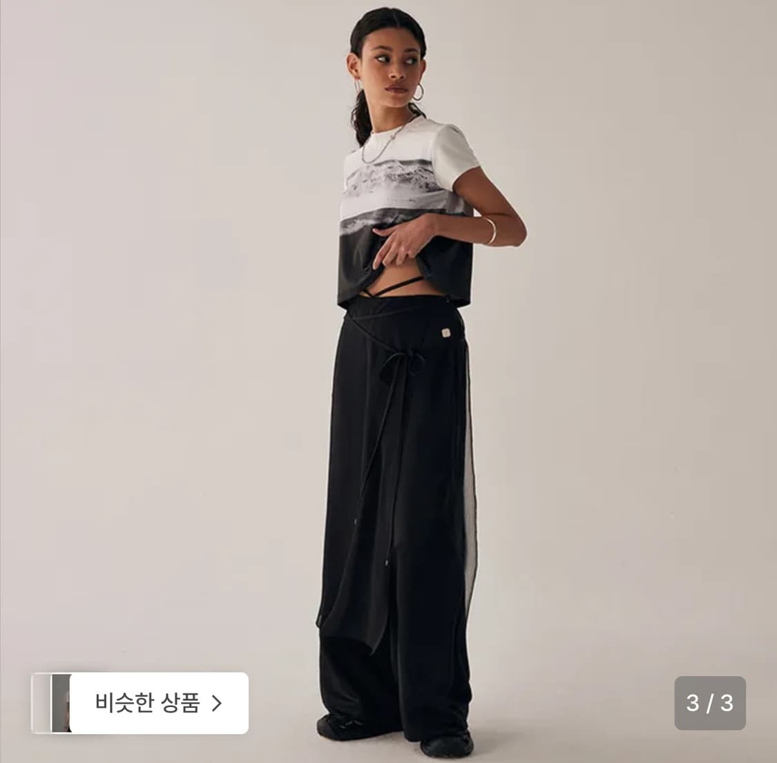 [트리밍버드] 썸머 웨이브 티셔츠 화이트 상품이미지4