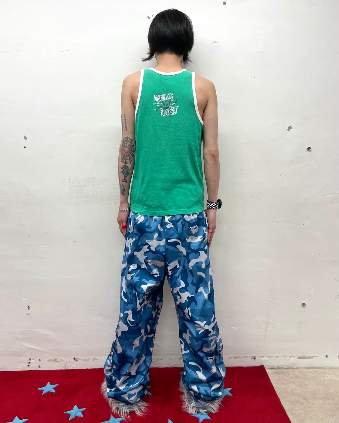 boy skeleton green sleeveless shirt  상품이미지4