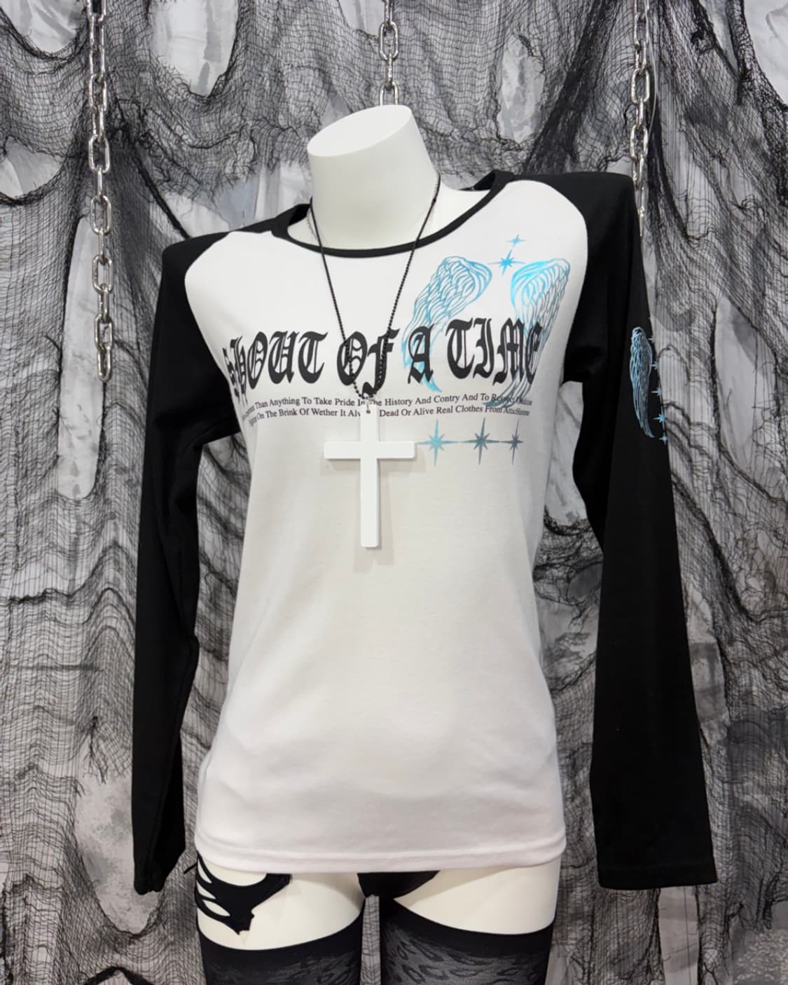Y2K lettering wing long sleeve 상품이미지4