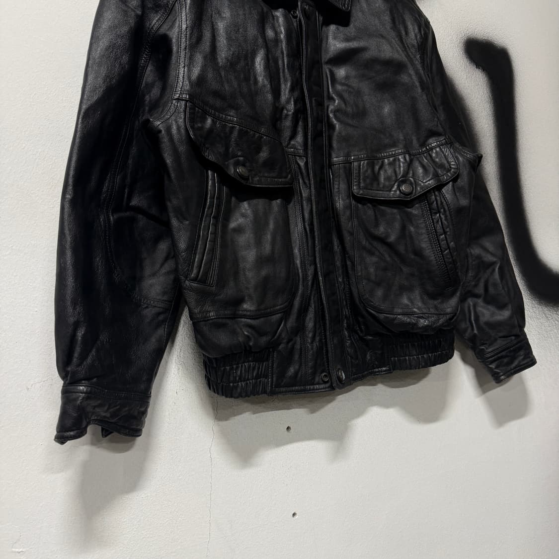 VTG 빈티지 100% 쉽스킨 양가죽 A2 봄버 자켓 상품이미지4