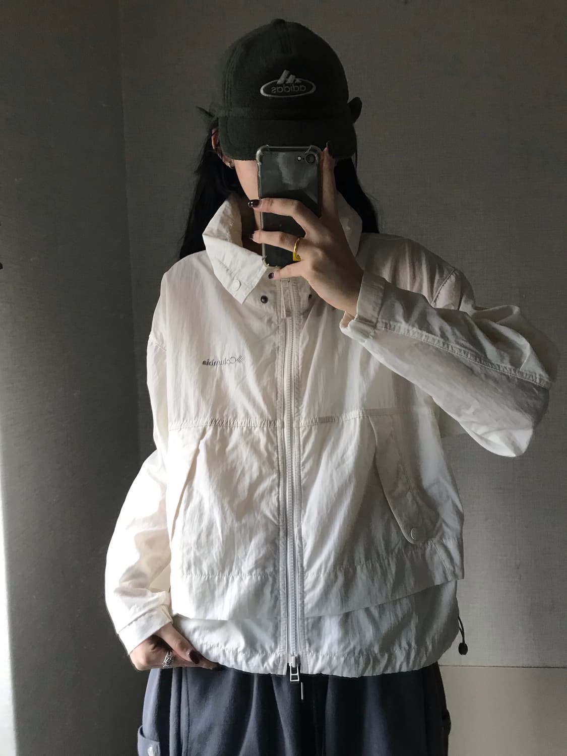 콜롬비아 아이보리 바람막이 상품이미지2