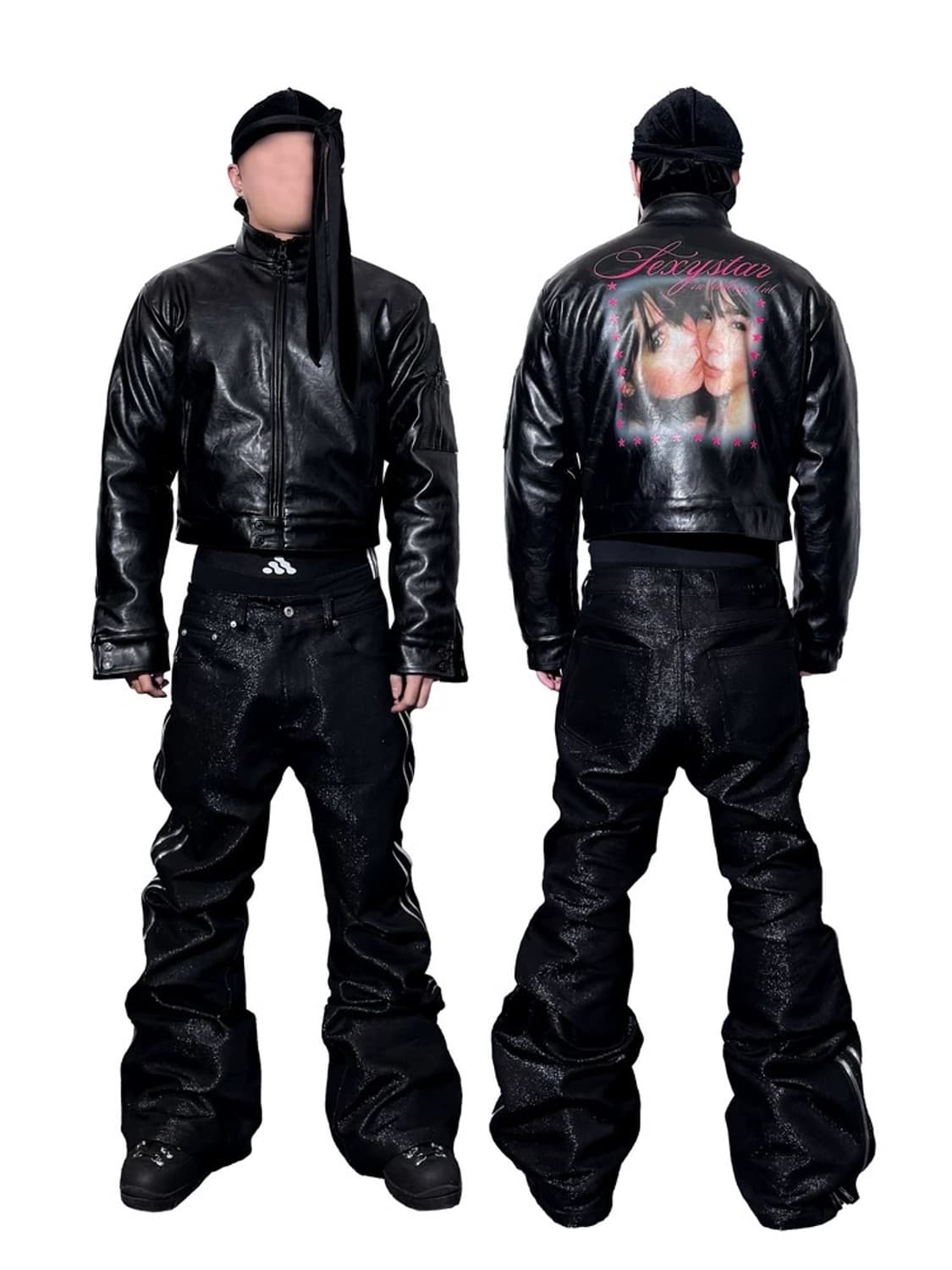 Printed Quilted Leather Jacket 상품이미지5