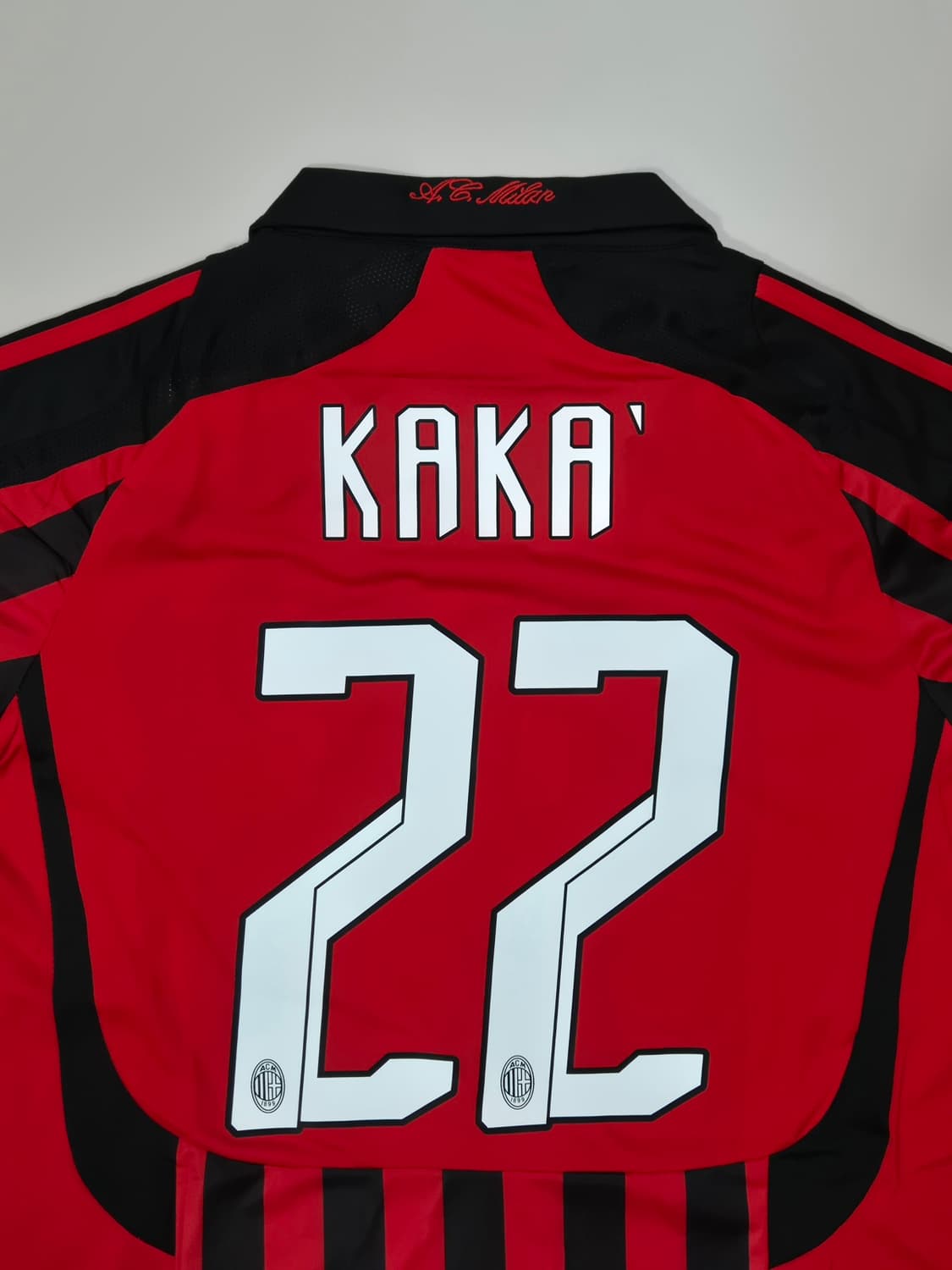 레트로)07-08시즌 ac밀란 홈킷 카카 유니폼 L사이즈 상품이미지7