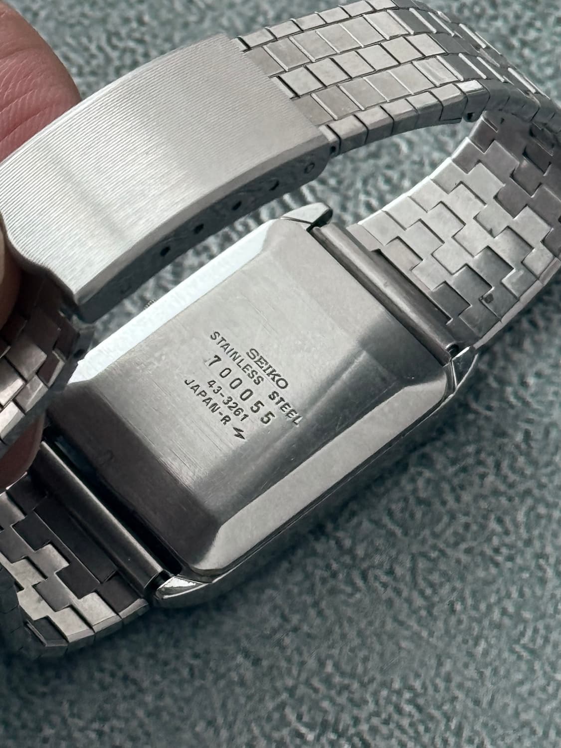 세이코 Seiko 탱크 수직 격자 패턴 다이얼 상품이미지3