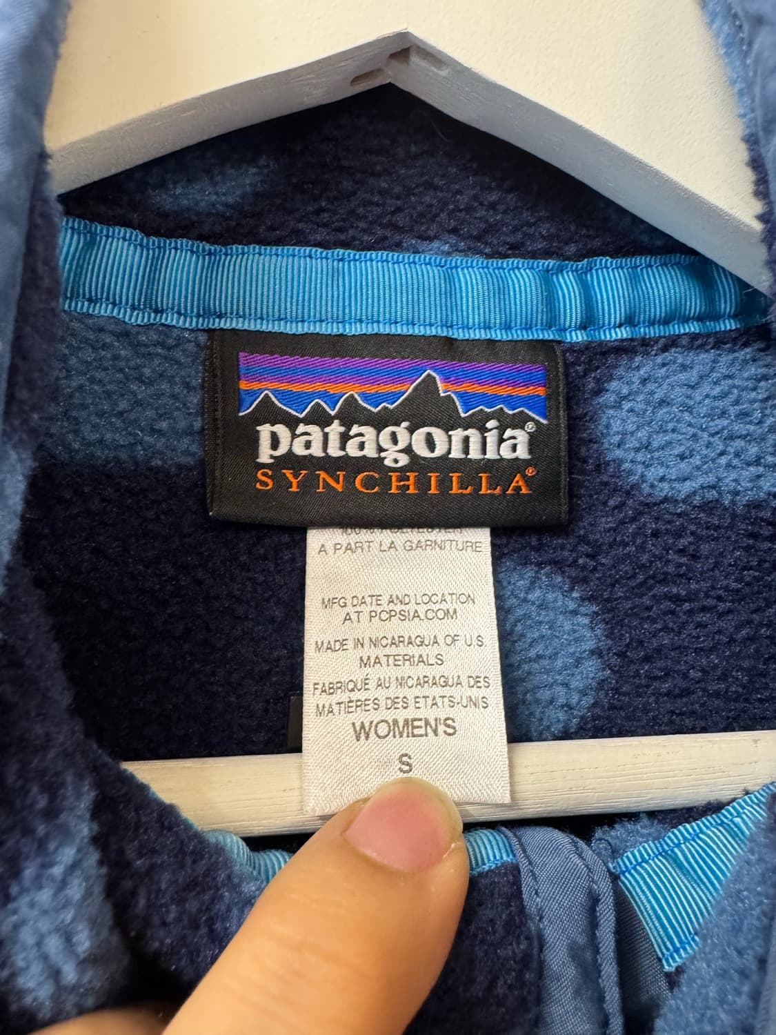 파타고니아 도트 패턴 신칠라 블루 s 상품이미지3