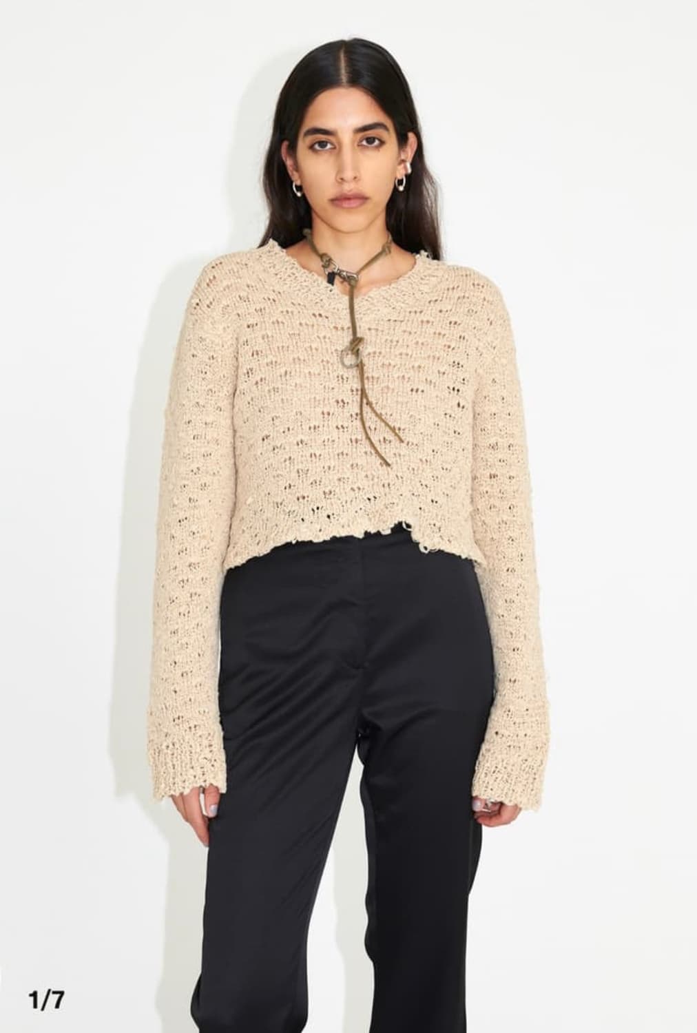 아워레가시 OUR LEGACY 크롭 텍스처 니트 탑 상품이미지1