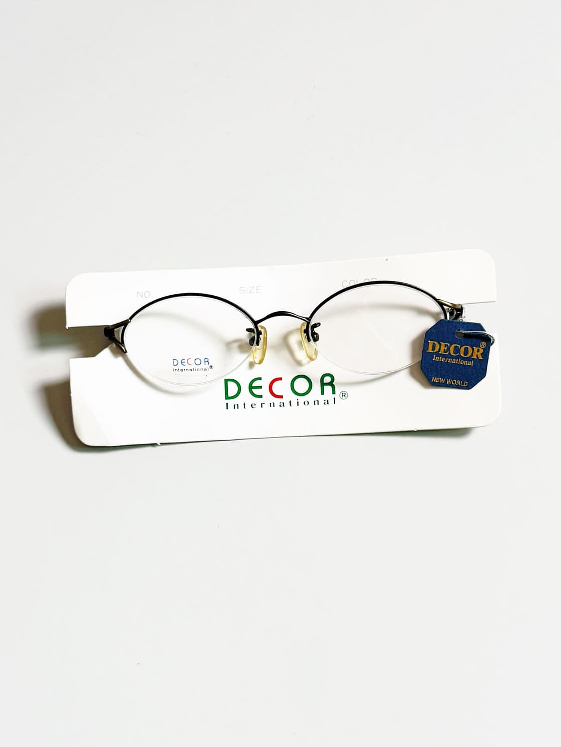 DECOR 오벌 반무테 메탈 프레임 빈티지 안경 상품이미지2