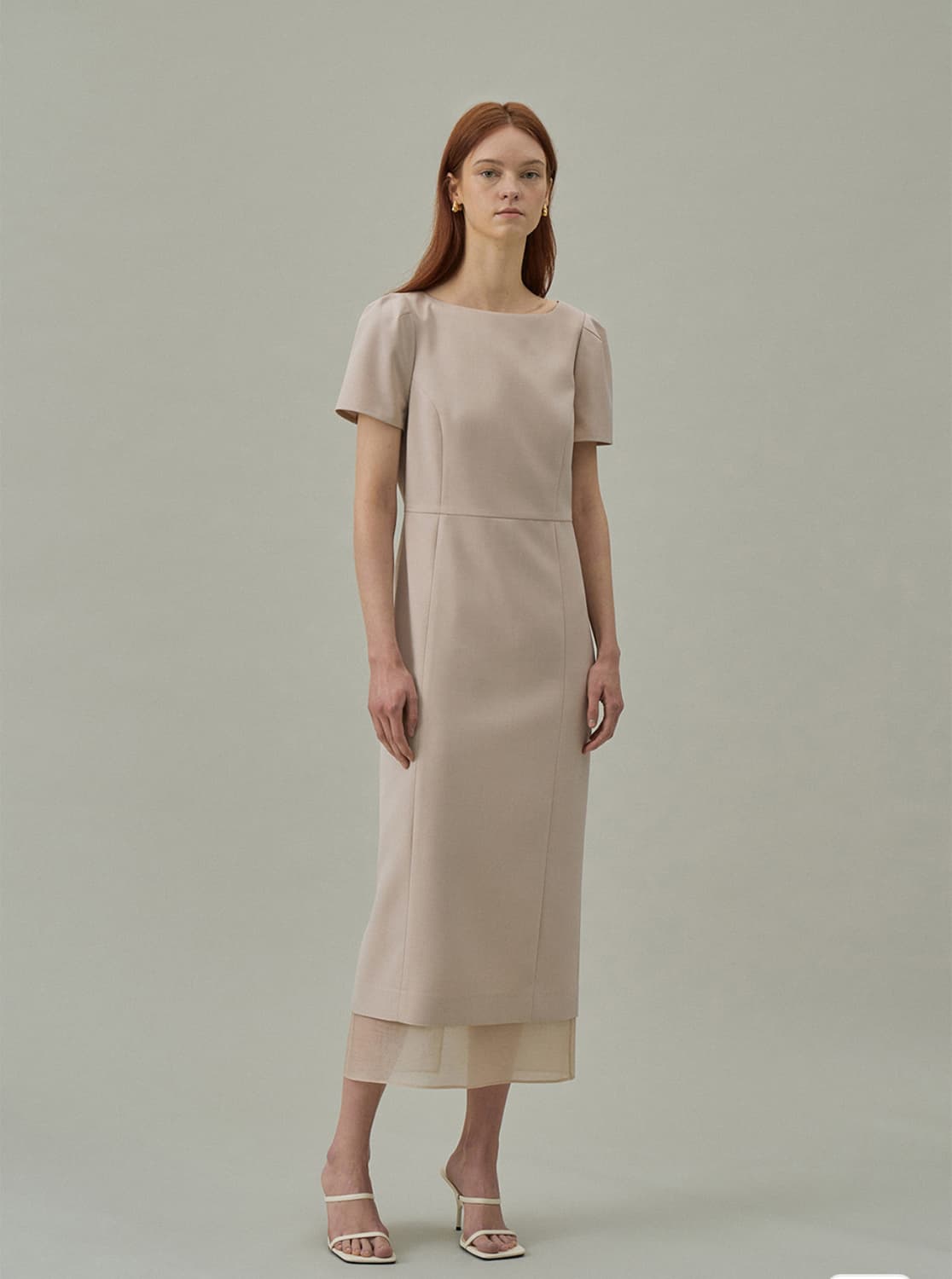 라메레이 See-through Boat Neck Dress 상품이미지1