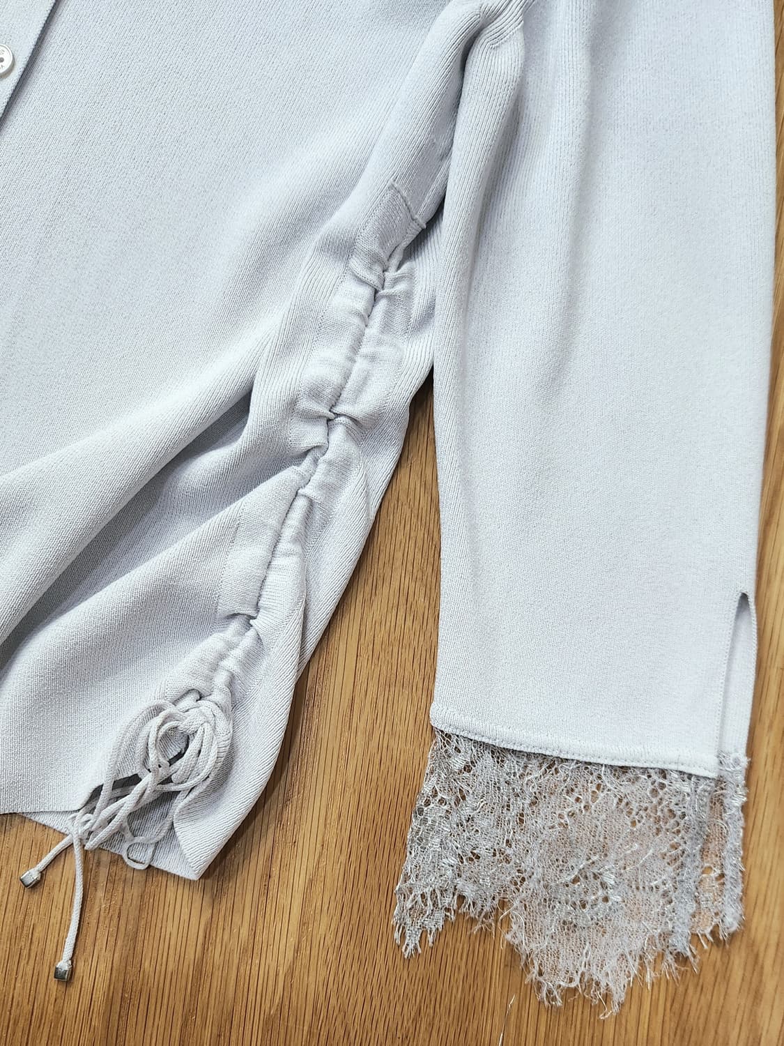 에스까다 레이스믹스 니트블라우스 상품이미지5