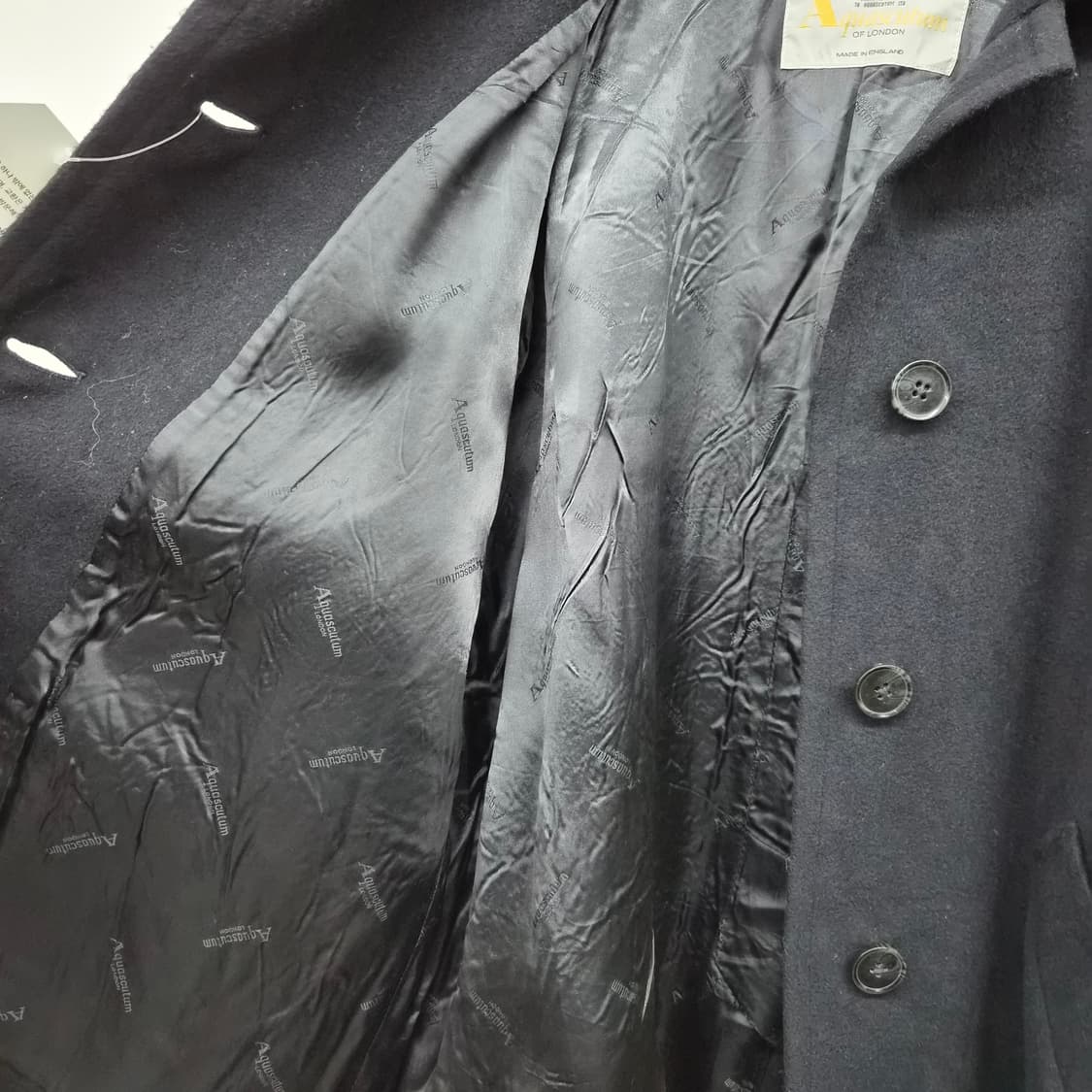 아쿠아스쿠텀 모직 블랙 코트 여성 M 상품이미지6