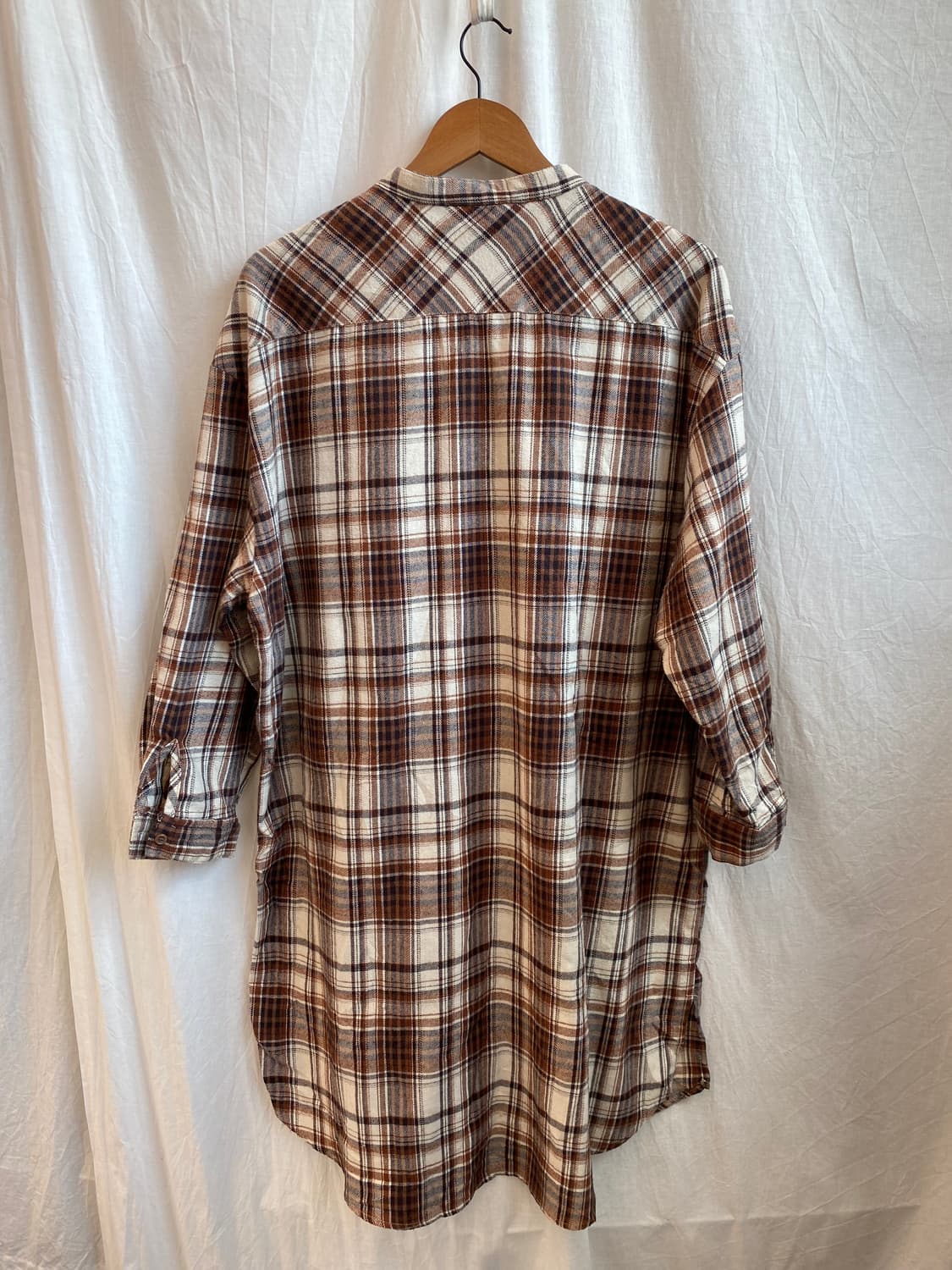 OUTDOOR 체크 7부 셔츠원피스(XL) 상품이미지9