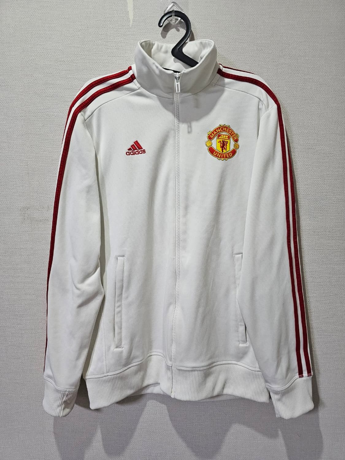 아디다스 희귀 대장급 맨유 흰빨 화이트 트랙탑 저지 져지집업 100/L 상품이미지1