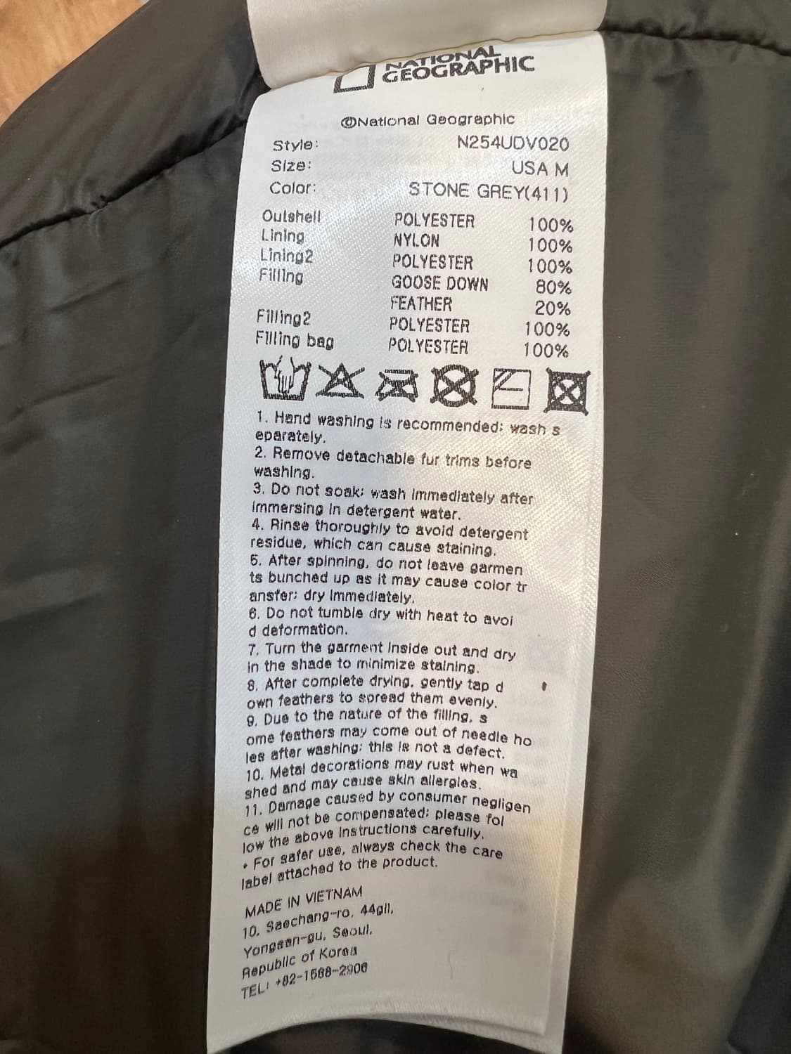 내셔널지오그래픽 남성 그레이구스다운패딩조끼 간절기패딩조끼 상품이미지8