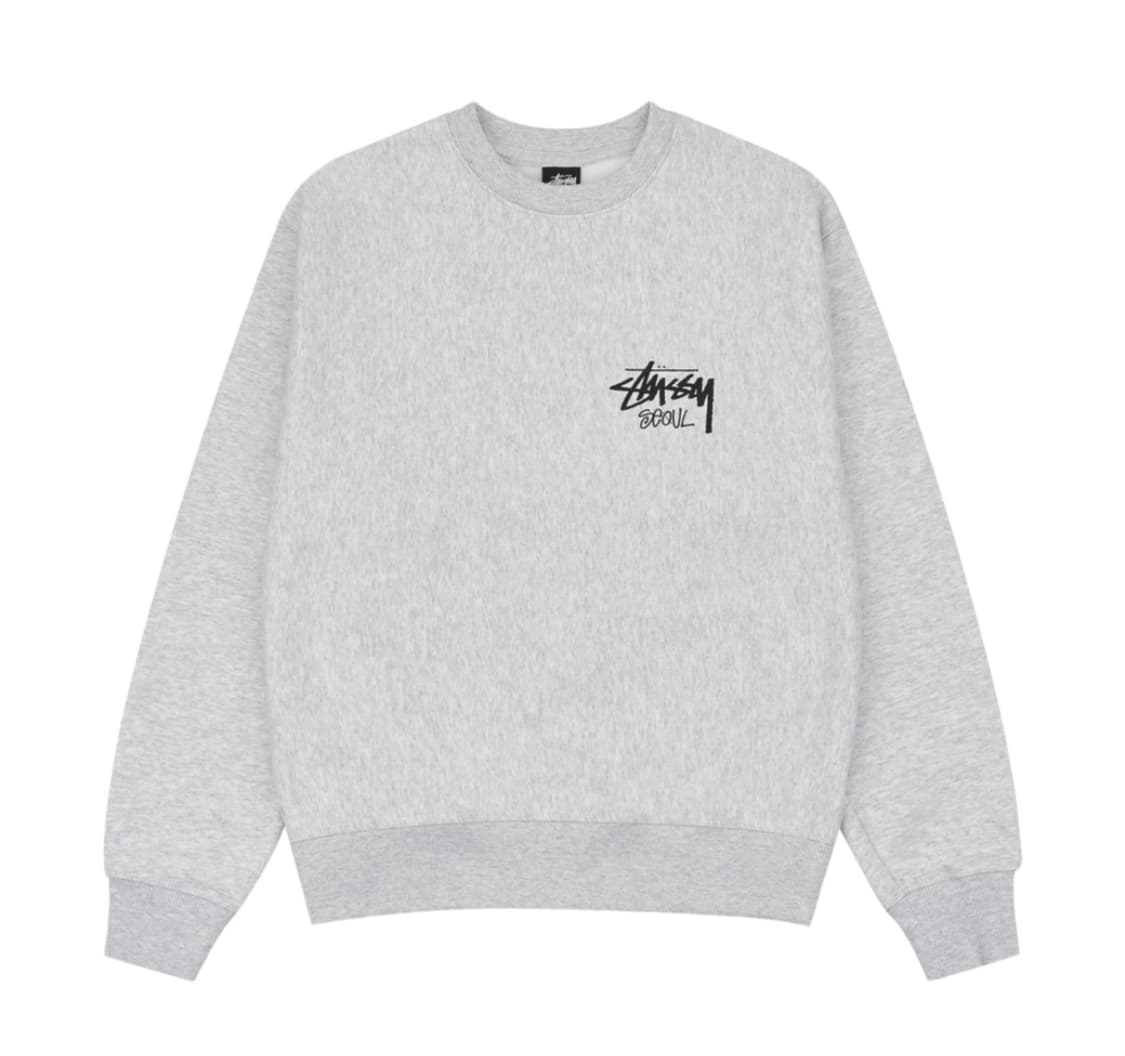 L) 스투시서울 맨투맨 애쉬 헤더 상품이미지2