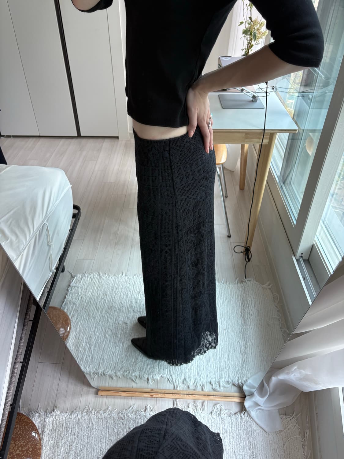 Crochet Mosaic Long Skirt 상품이미지2