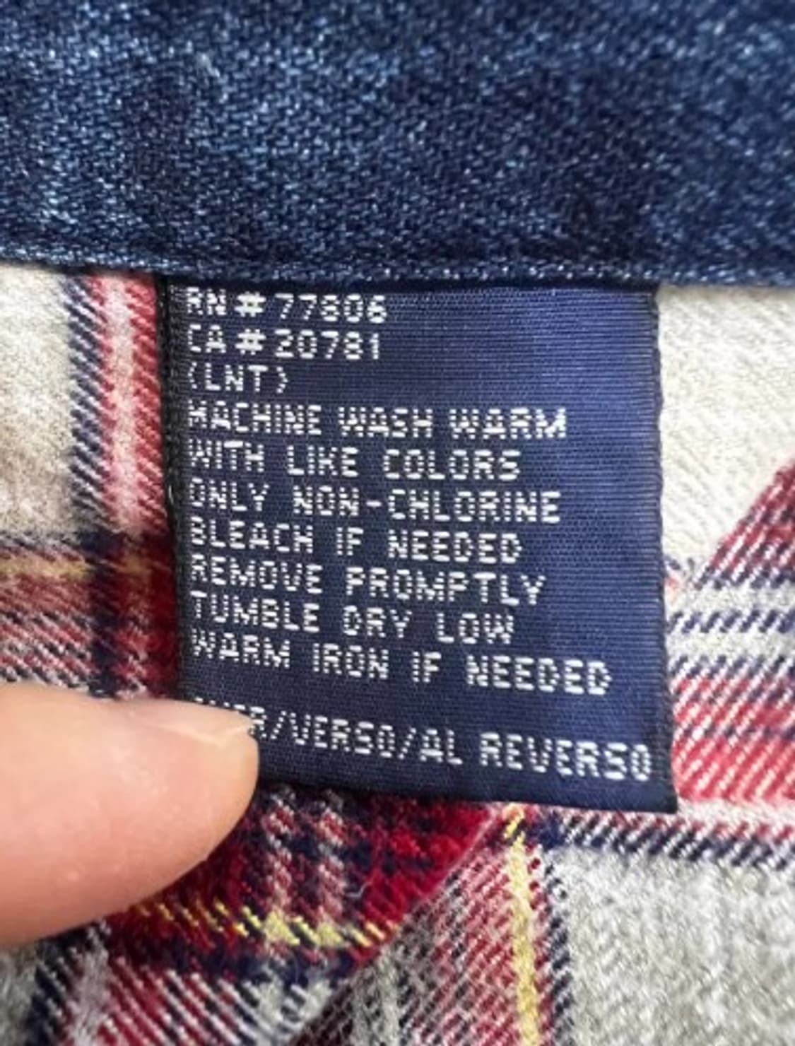 타미힐피거 남성 체크안감 셔츠자켓 워크자켓 XL 상품이미지5