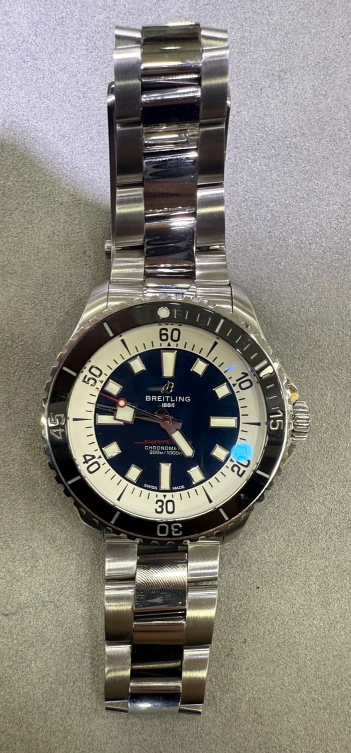 Breitling 브라이틀링 슈퍼오션 오토매틱 44 블루 다이얼 스틸판매 상품이미지7