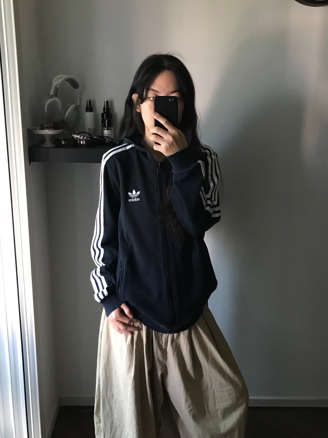 아디다스 파이어버드 사이드라인 블랙 후드집업 상품이미지1