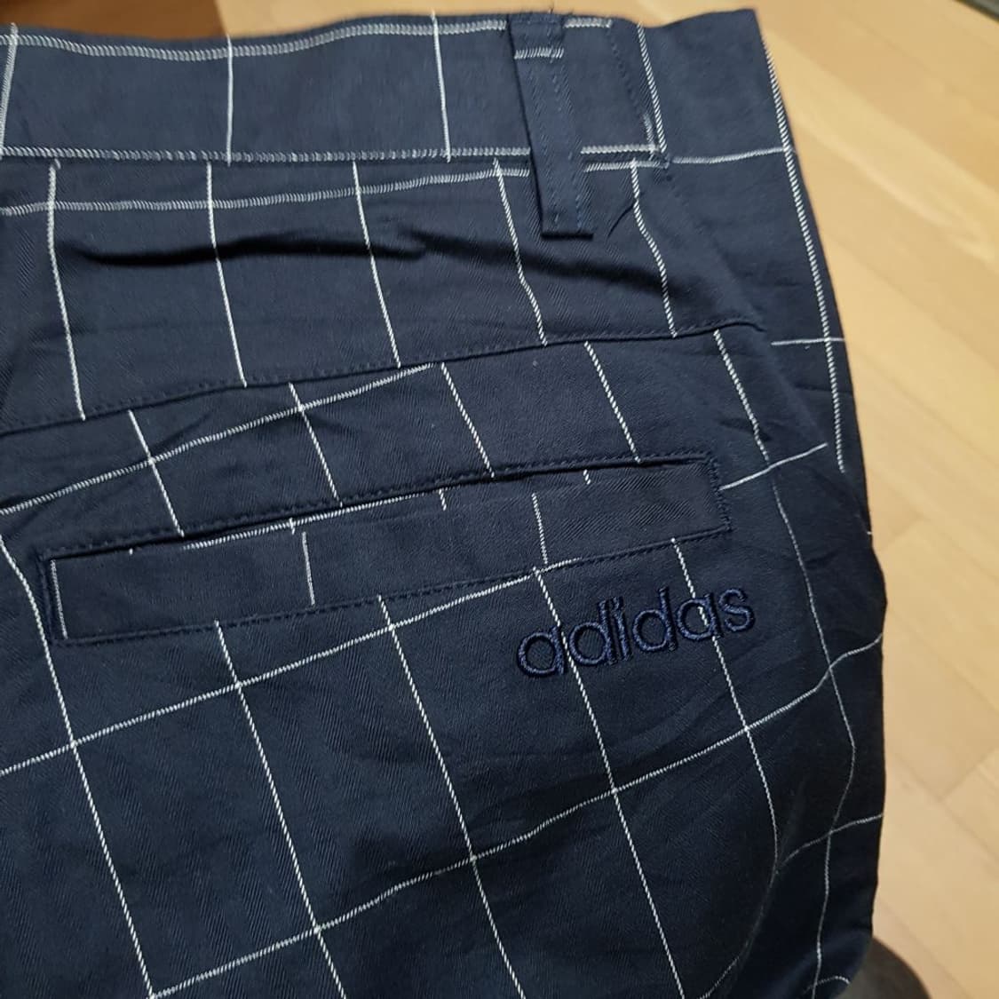 35 / 아디다스 / 네이비 체크 봄팬츠/와313부 상품이미지7