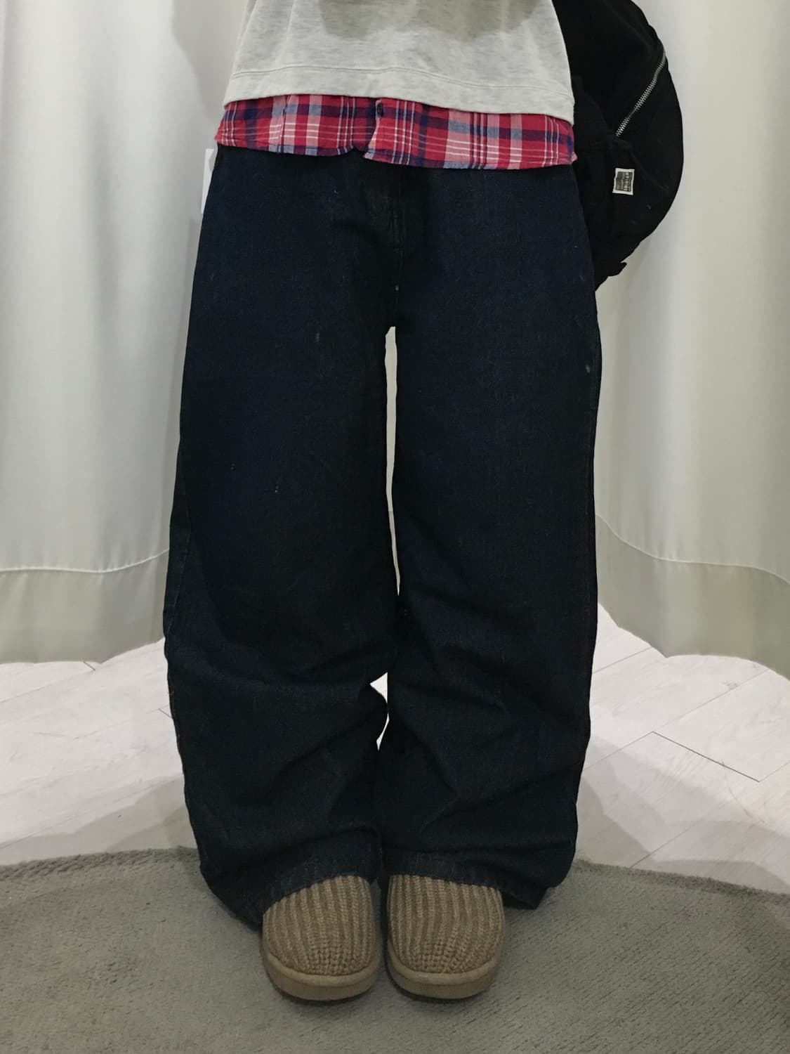 생지컬러 와이드 데님 팬츠 상품이미지1